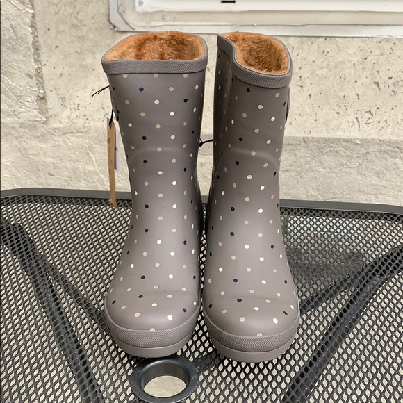 NWT Chooka Mid Calf Delridge Dot Rain Boot - Picture 4 of 5